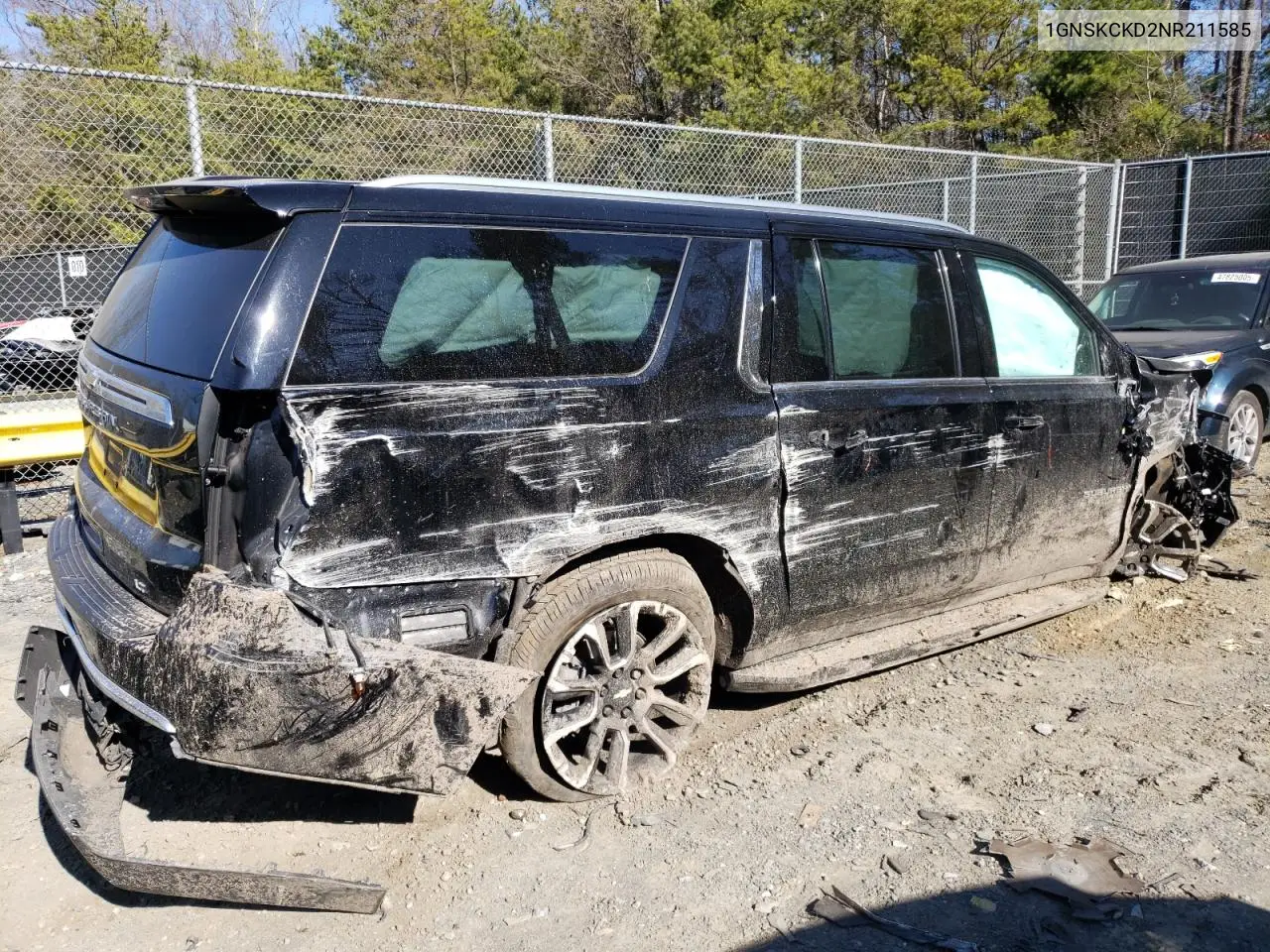 2022 Chevrolet Suburban K1500 Lt VIN: 1GNSKCKD2NR211585 Lot: 48373215