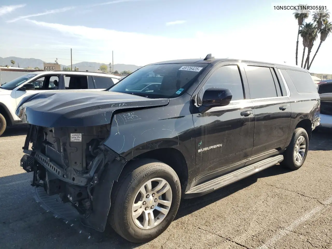 2022 Chevrolet Suburban C1500 Lt VIN: 1GNSCCKT1NR305591 Lot: 49726425