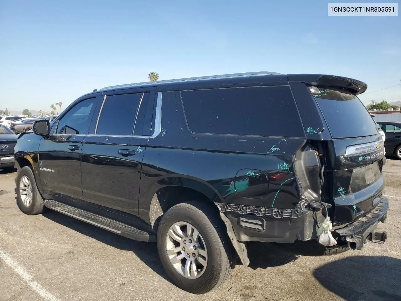 2022 Chevrolet Suburban C1500 Lt VIN: 1GNSCCKT1NR305591 Lot: 49726425