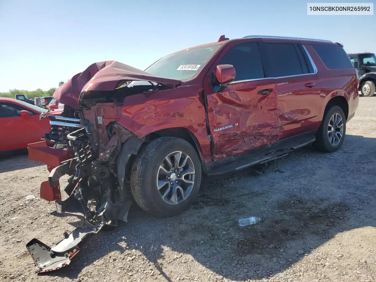 2022 Chevrolet Suburban C1500 Ls VIN: 1GNSCBKD0NR265992 Lot: 52419105