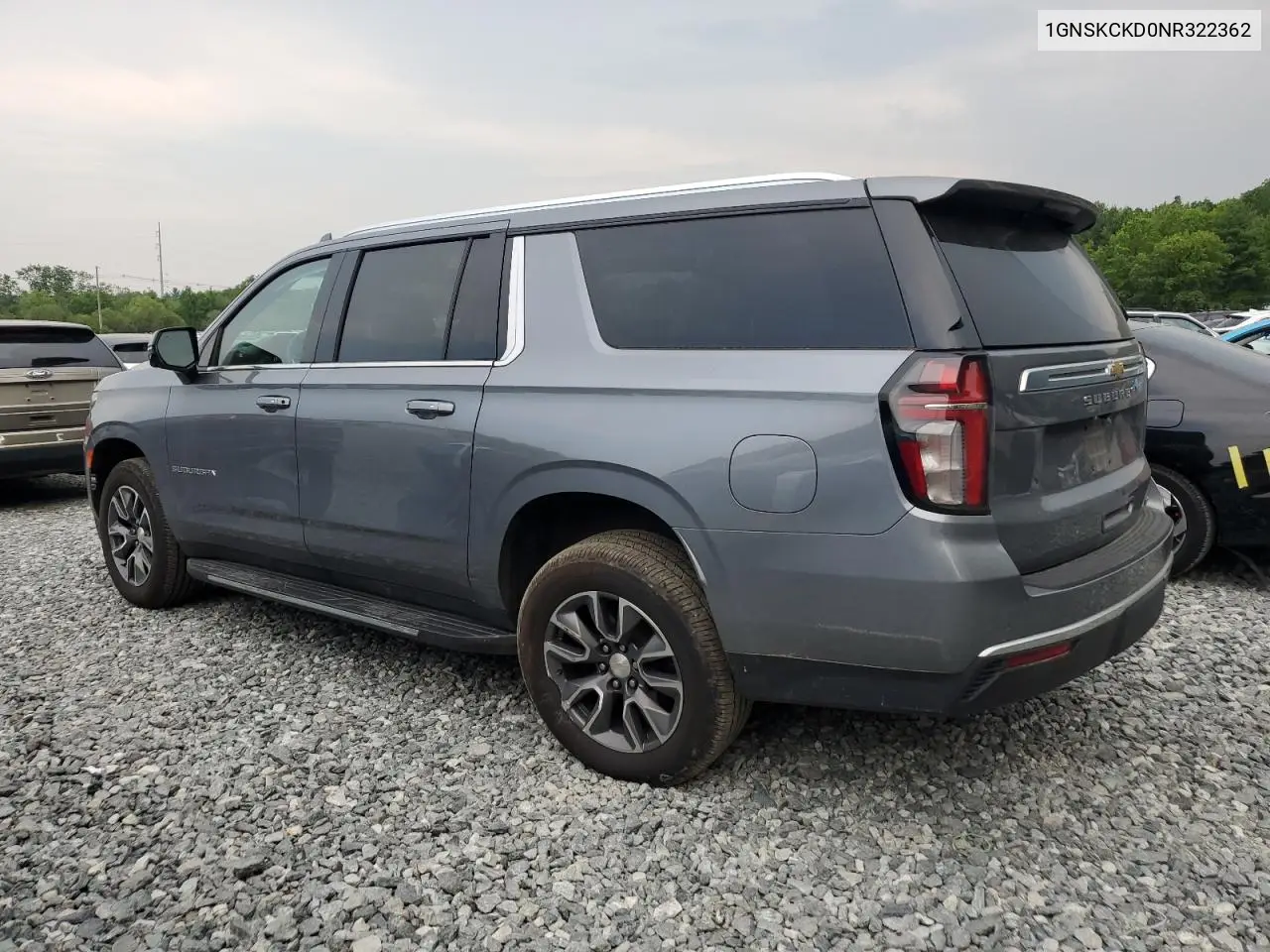 2022 Chevrolet Suburban K1500 Lt VIN: 1GNSKCKD0NR322362 Lot: 59576405