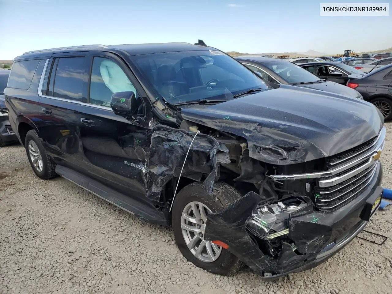 2022 Chevrolet Suburban K1500 Lt VIN: 1GNSKCKD3NR189984 Lot: 60506635