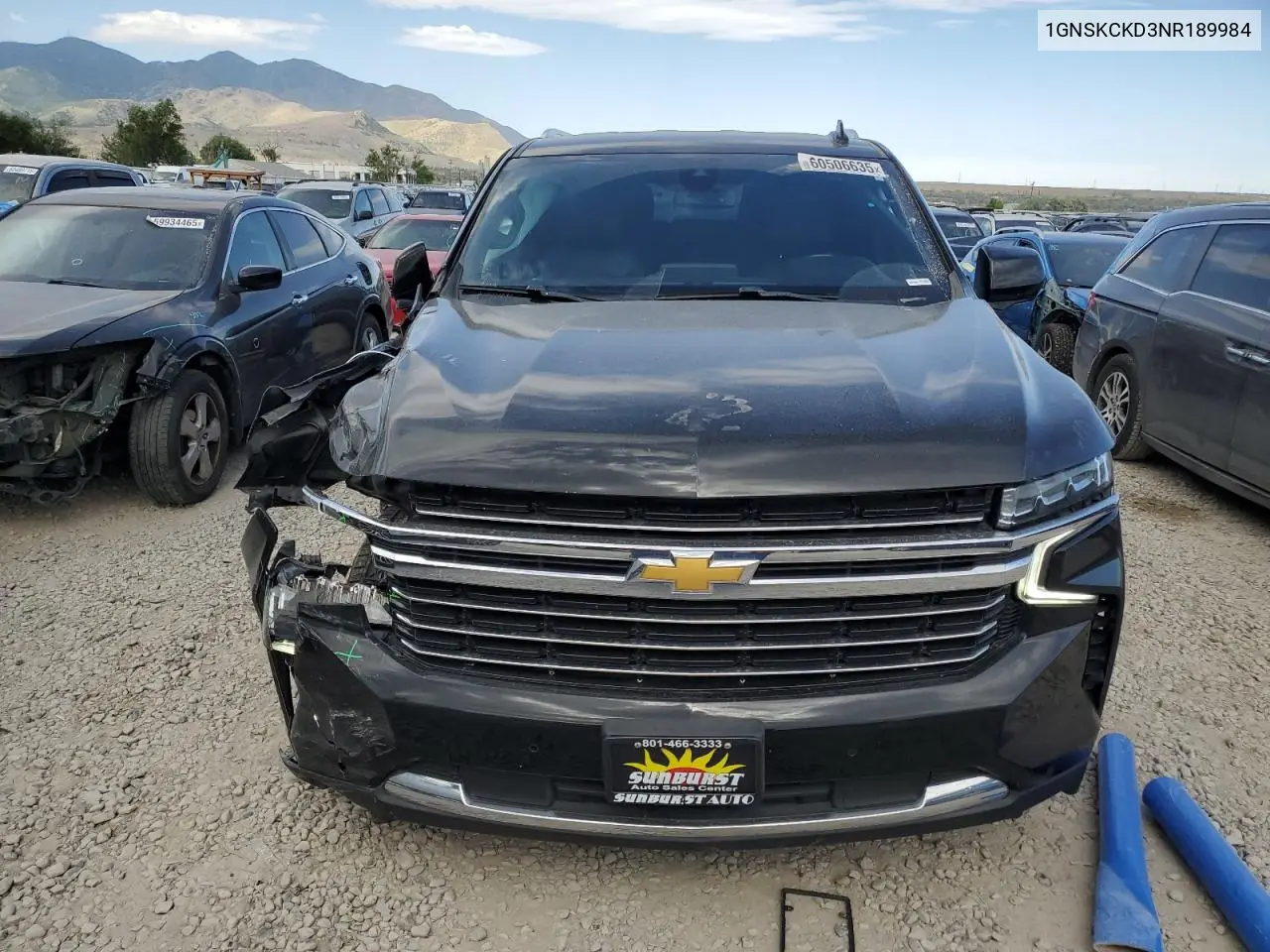 2022 Chevrolet Suburban K1500 Lt VIN: 1GNSKCKD3NR189984 Lot: 60506635