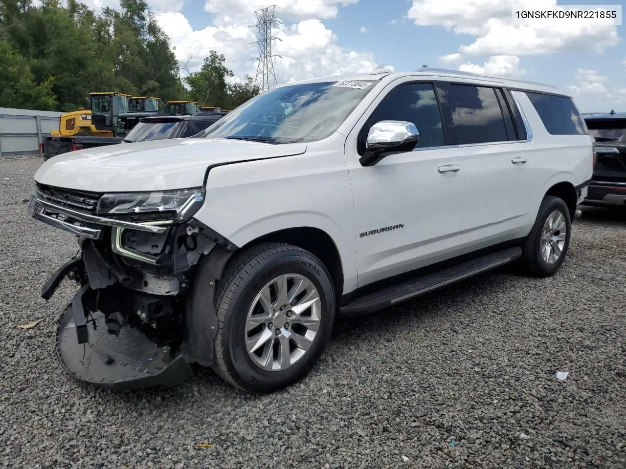 2022 Chevrolet Suburban K1500 Premier VIN: 1GNSKFKD9NR221855 Lot: 62273845