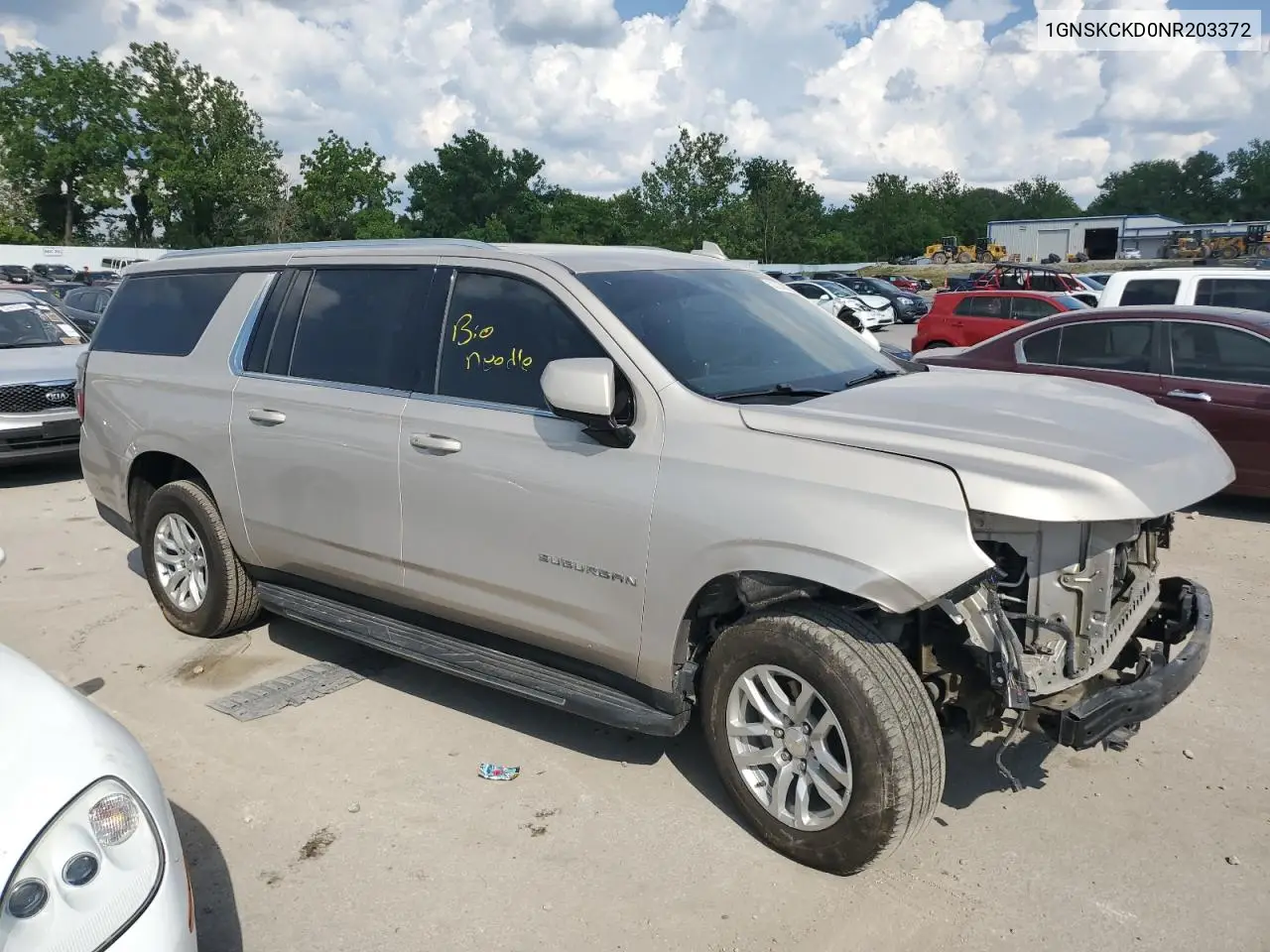 2022 Chevrolet Suburban K1500 Lt VIN: 1GNSKCKD0NR203372 Lot: 62326305