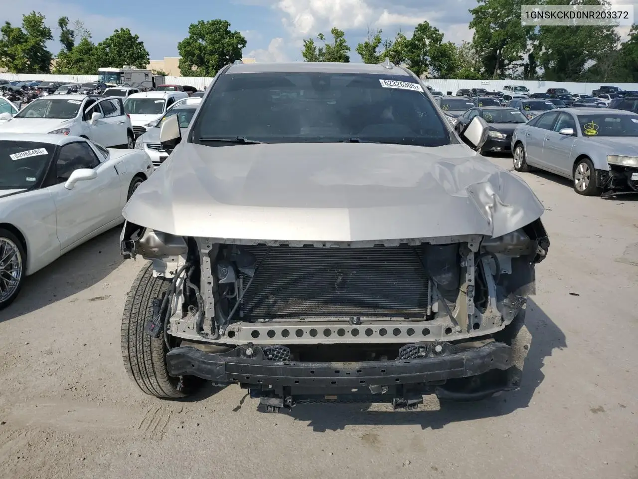 2022 Chevrolet Suburban K1500 Lt VIN: 1GNSKCKD0NR203372 Lot: 62326305