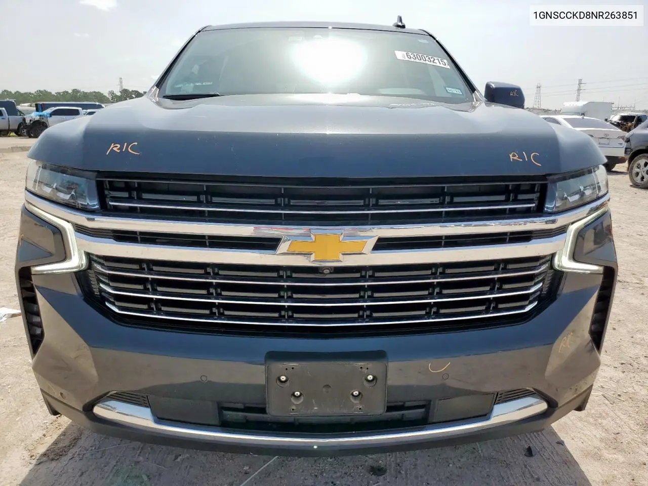 2022 Chevrolet Suburban C1500 Lt VIN: 1GNSCCKD8NR263851 Lot: 63003215