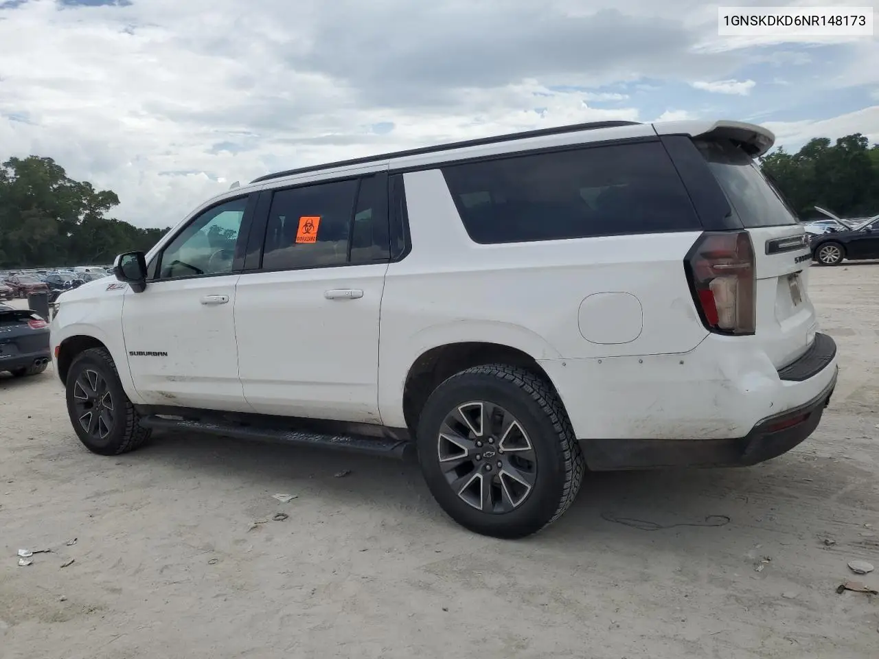 2022 Chevrolet Suburban K1500 Z71 VIN: 1GNSKDKD6NR148173 Lot: 63627015