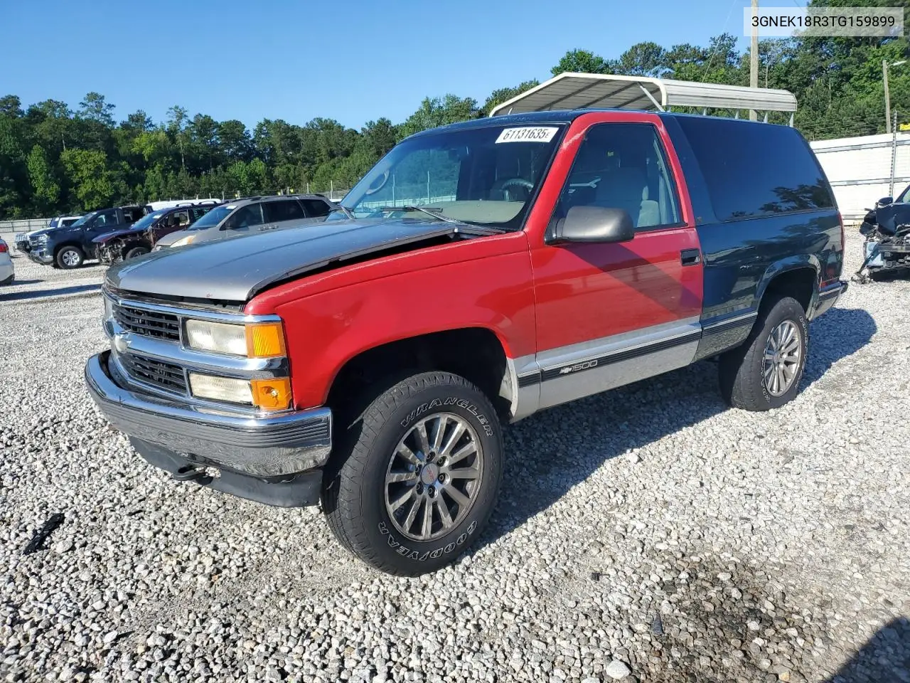 1996 Chevrolet Tahoe K1500 VIN: 3GNEK18R3TG159899 Lot: 61131635