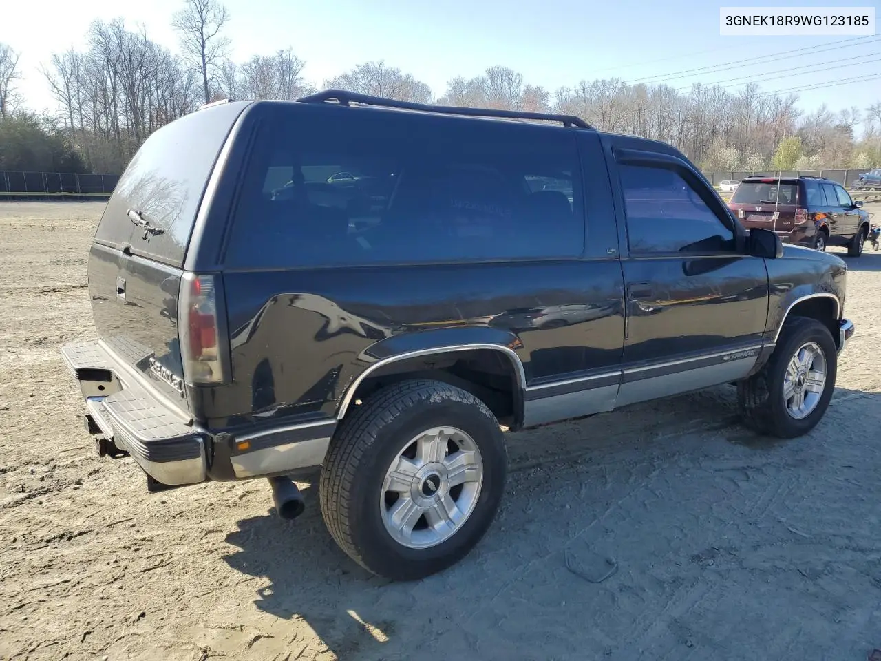 1998 Chevrolet Tahoe K1500 VIN: 3GNEK18R9WG123185 Lot: 53020915
