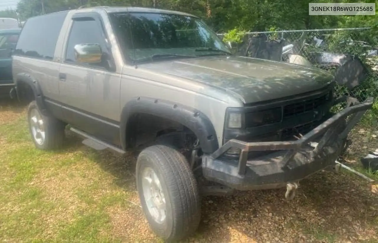 1998 Chevrolet Tahoe K1500 VIN: 3GNEK18R6WG125685 Lot: 61106805