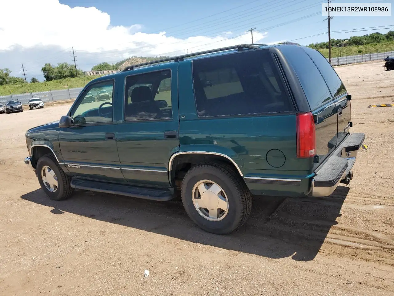 1998 Chevrolet Tahoe K1500 VIN: 1GNEK13R2WR108986 Lot: 62608875