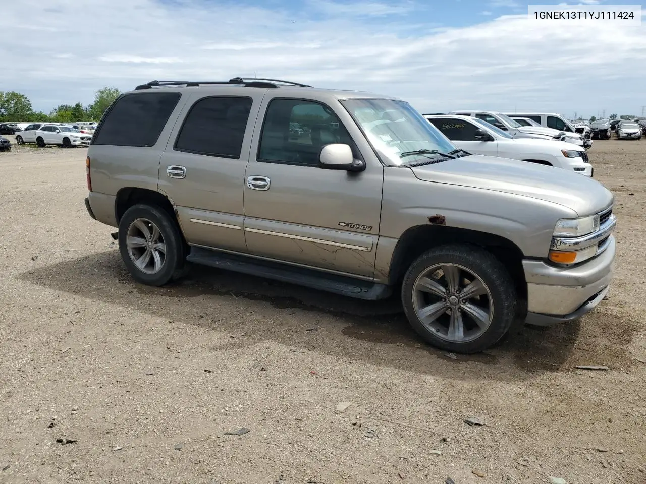 2000 Chevrolet Tahoe K1500 VIN: 1GNEK13T1YJ111424 Lot: 58377725