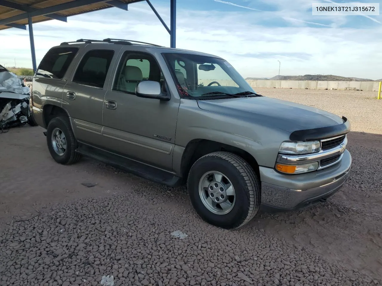 2001 Chevrolet Tahoe K1500 VIN: 1GNEK13T21J315672 Lot: 41466275