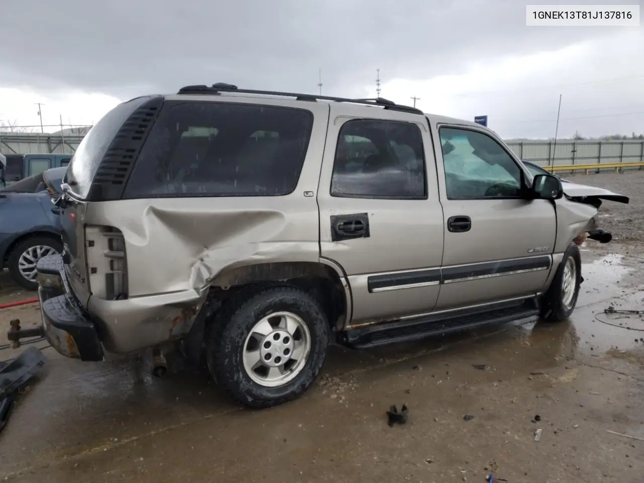 2001 Chevrolet Tahoe K1500 VIN: 1GNEK13T81J137816 Lot: 49622495