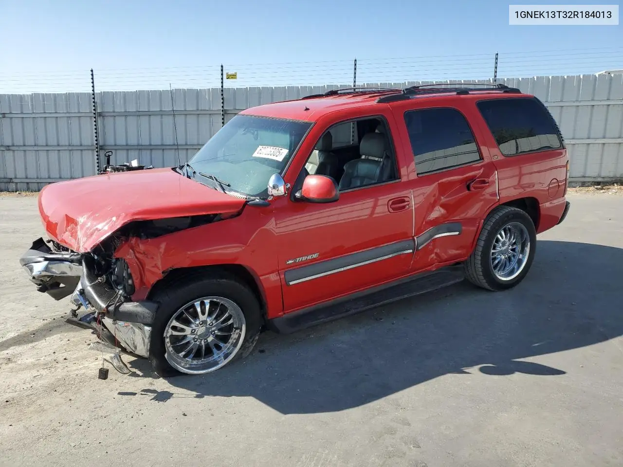 2002 Chevrolet Tahoe K1500 VIN: 1GNEK13T32R184013 Lot: 62528305