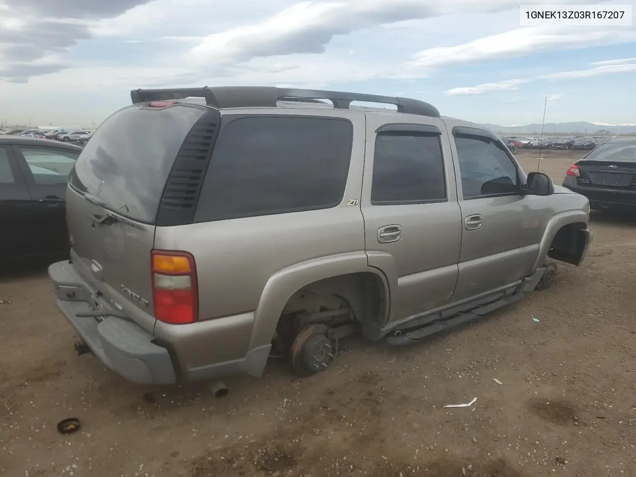 2003 Chevrolet Tahoe K1500 VIN: 1GNEK13Z03R167207 Lot: 52330245