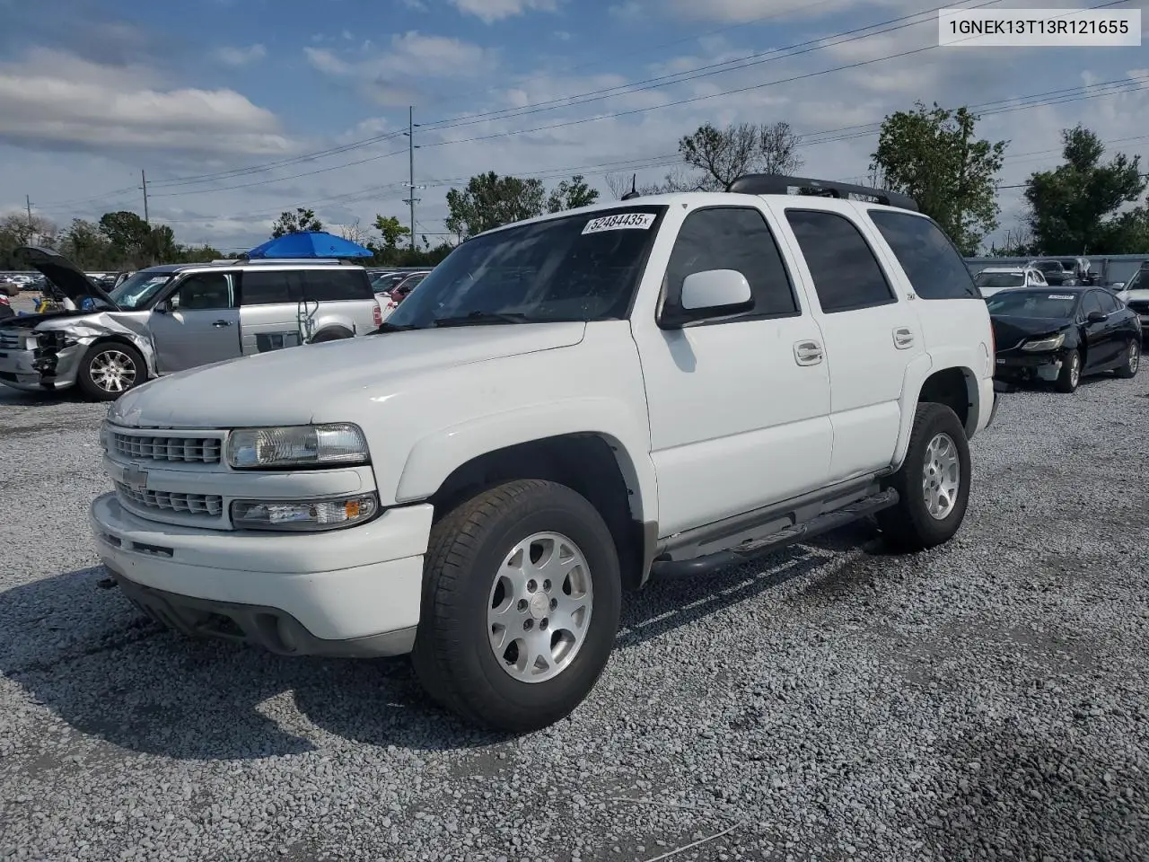 2003 Chevrolet Tahoe K1500 VIN: 1GNEK13T13R121655 Lot: 52484435
