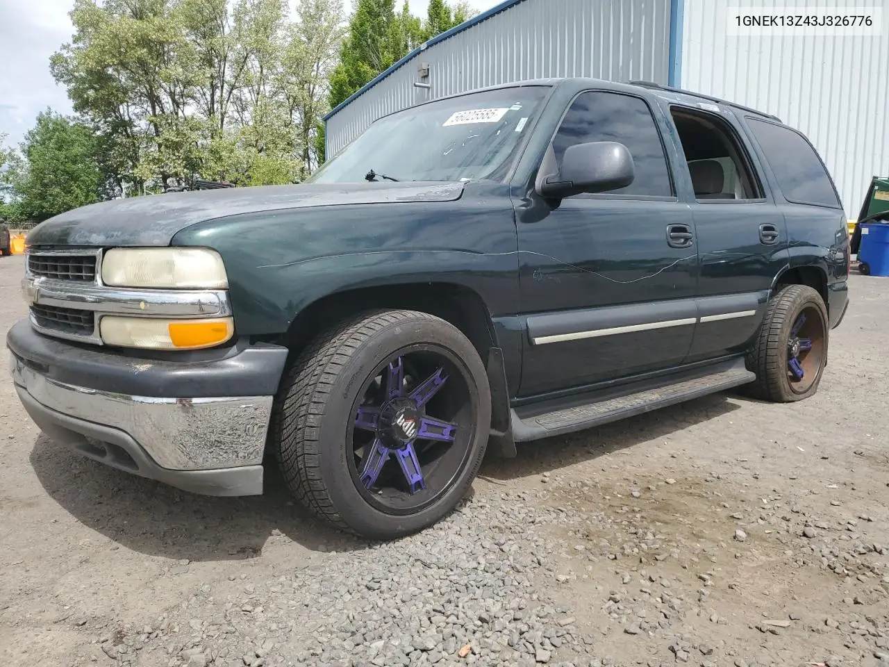 2003 Chevrolet Tahoe K1500 VIN: 1GNEK13Z43J326776 Lot: 56025585