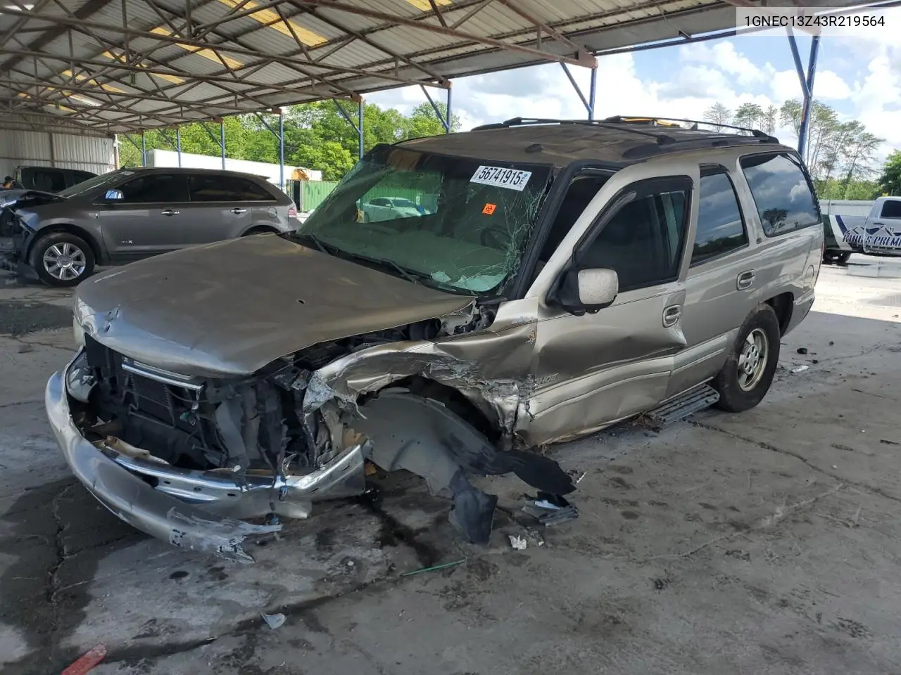 2003 Chevrolet Tahoe C1500 VIN: 1GNEC13Z43R219564 Lot: 56741915