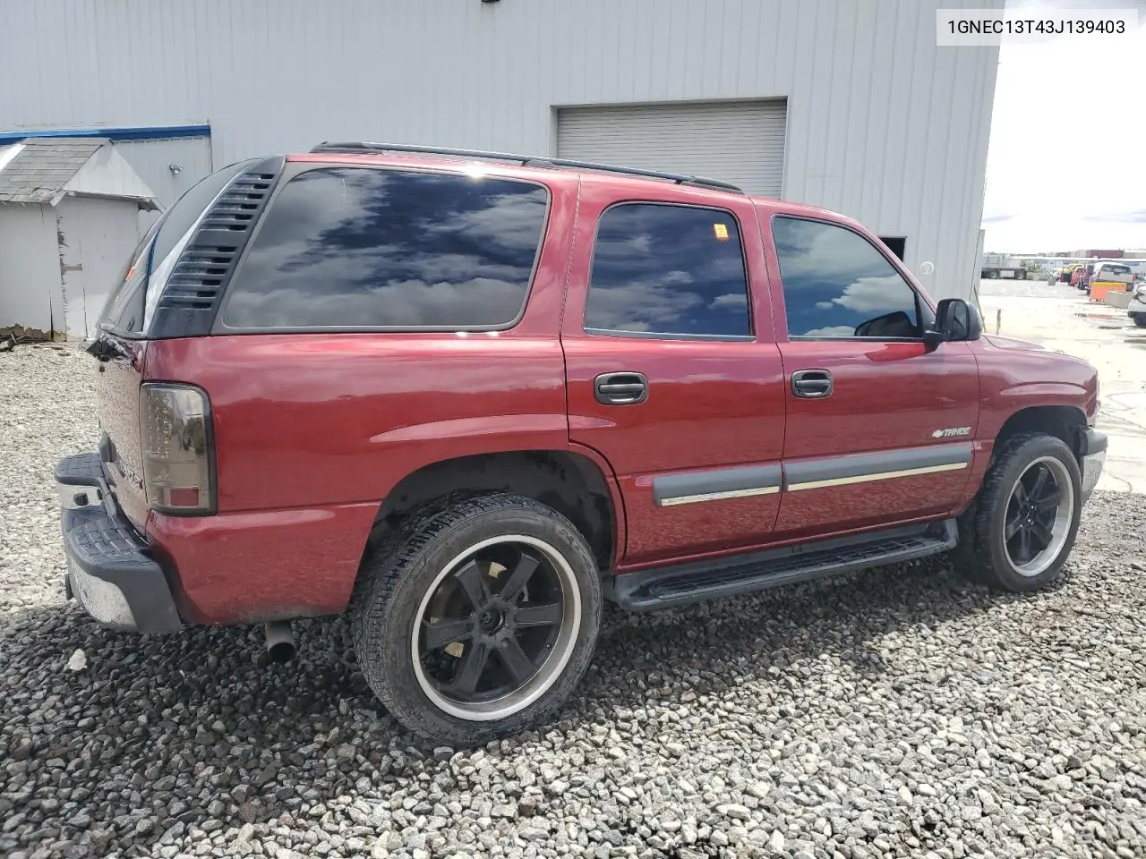2003 Chevrolet Tahoe C1500 VIN: 1GNEC13T43J139403 Lot: 56891365