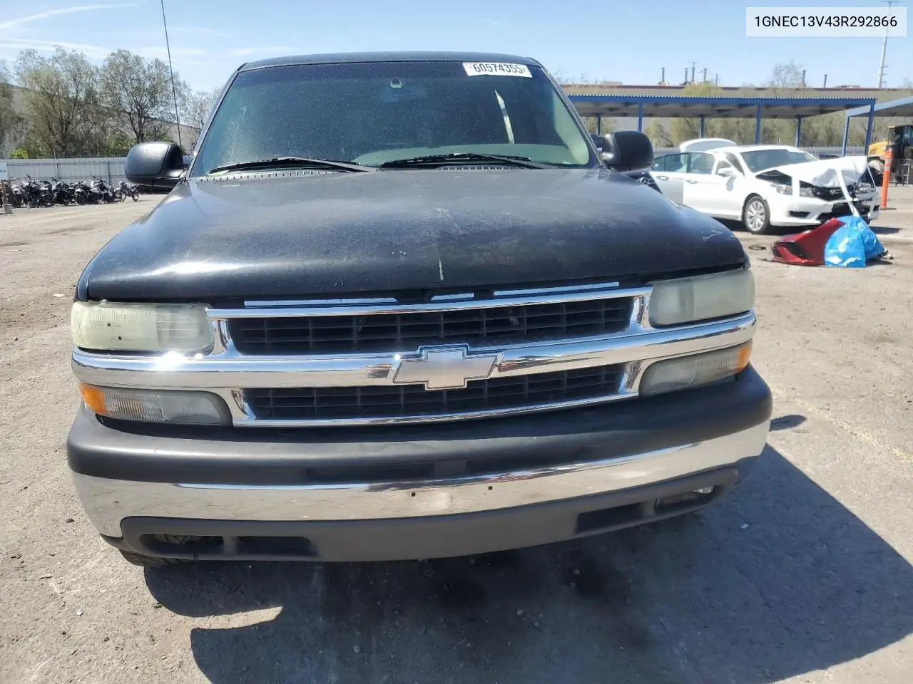 2003 Chevrolet Tahoe C1500 VIN: 1GNEC13V43R292866 Lot: 60574355