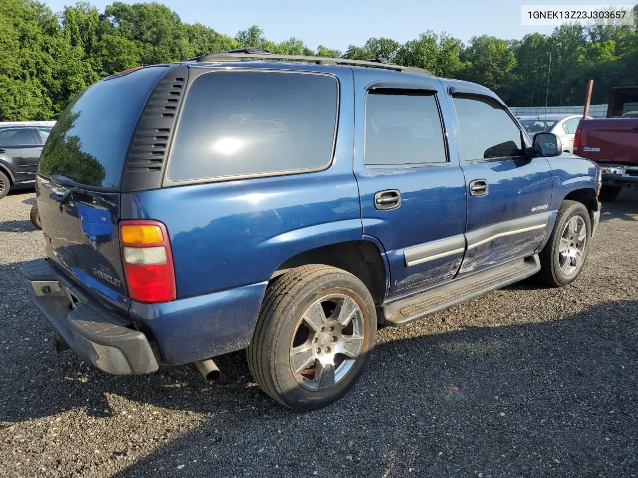 2003 Chevrolet Tahoe K1500 VIN: 1GNEK13Z23J303657 Lot: 61576355