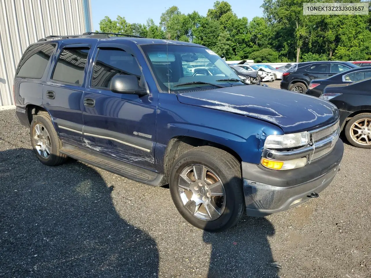2003 Chevrolet Tahoe K1500 VIN: 1GNEK13Z23J303657 Lot: 61576355