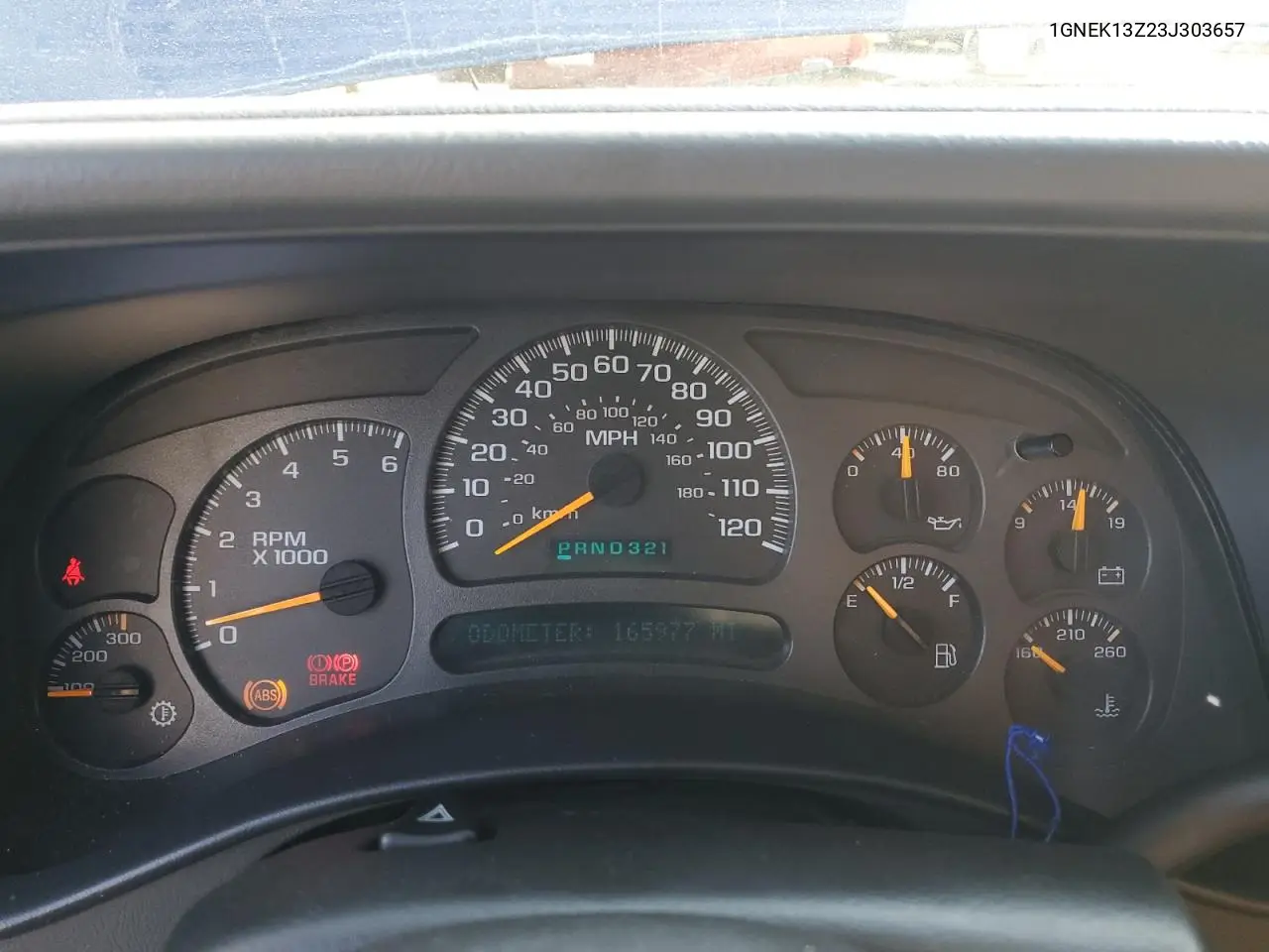 2003 Chevrolet Tahoe K1500 VIN: 1GNEK13Z23J303657 Lot: 61576355