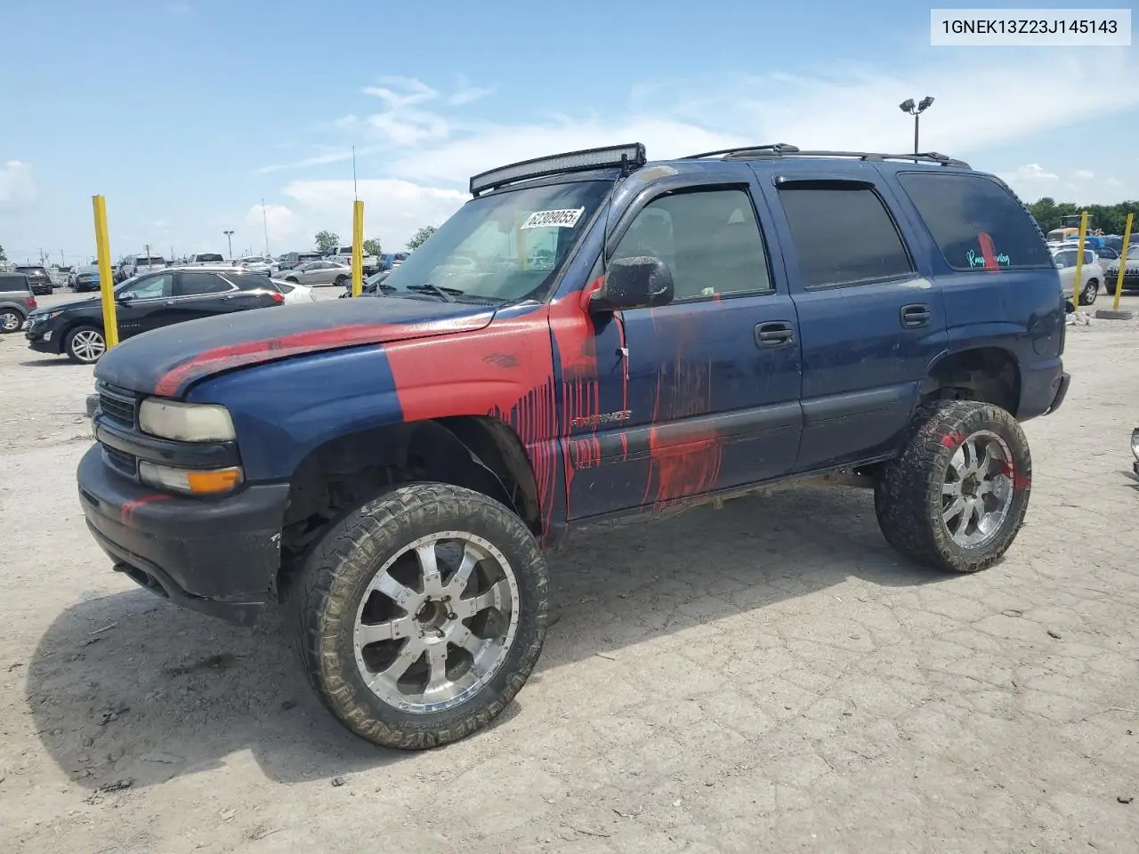 2003 Chevrolet Tahoe K1500 VIN: 1GNEK13Z23J145143 Lot: 62309055
