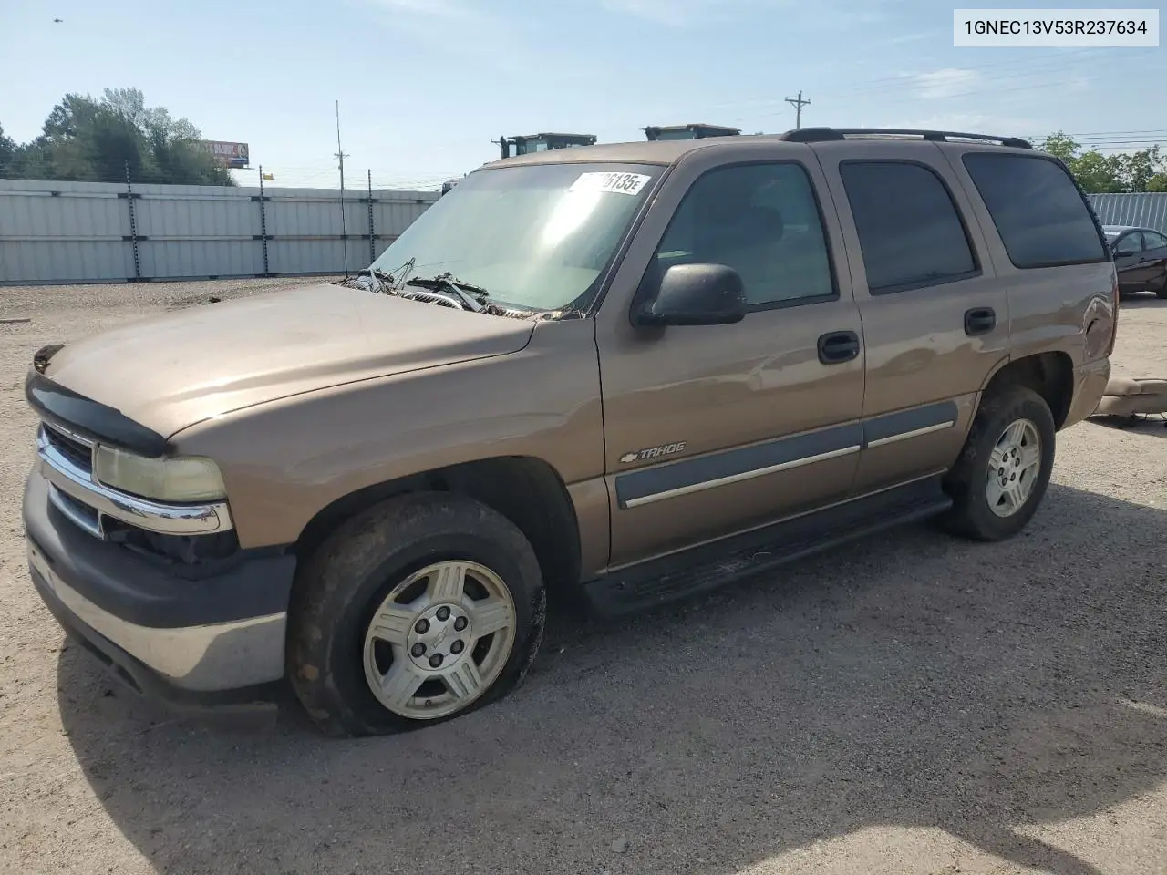 2003 Chevrolet Tahoe C1500 VIN: 1GNEC13V53R237634 Lot: 62586135
