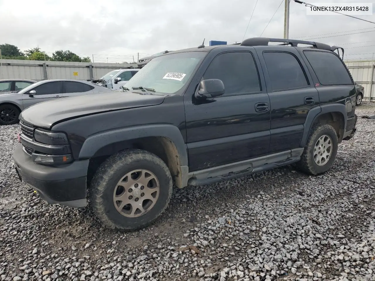 2004 Chevrolet Tahoe K1500 VIN: 1GNEK13ZX4R315428 Lot: 62396905