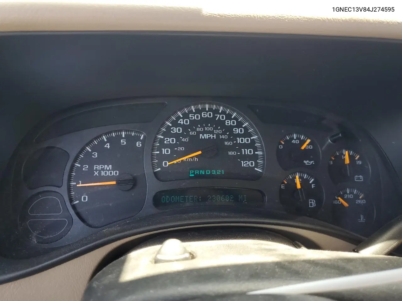 2004 Chevrolet Tahoe C1500 VIN: 1GNEC13V84J274595 Lot: 62793855