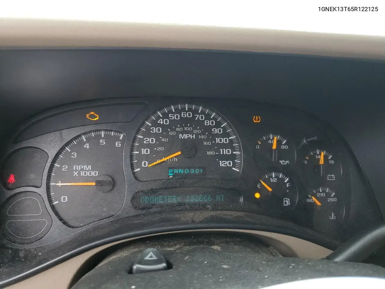 2005 Chevrolet Tahoe K1500 VIN: 1GNEK13T65R122125 Lot: 56959445