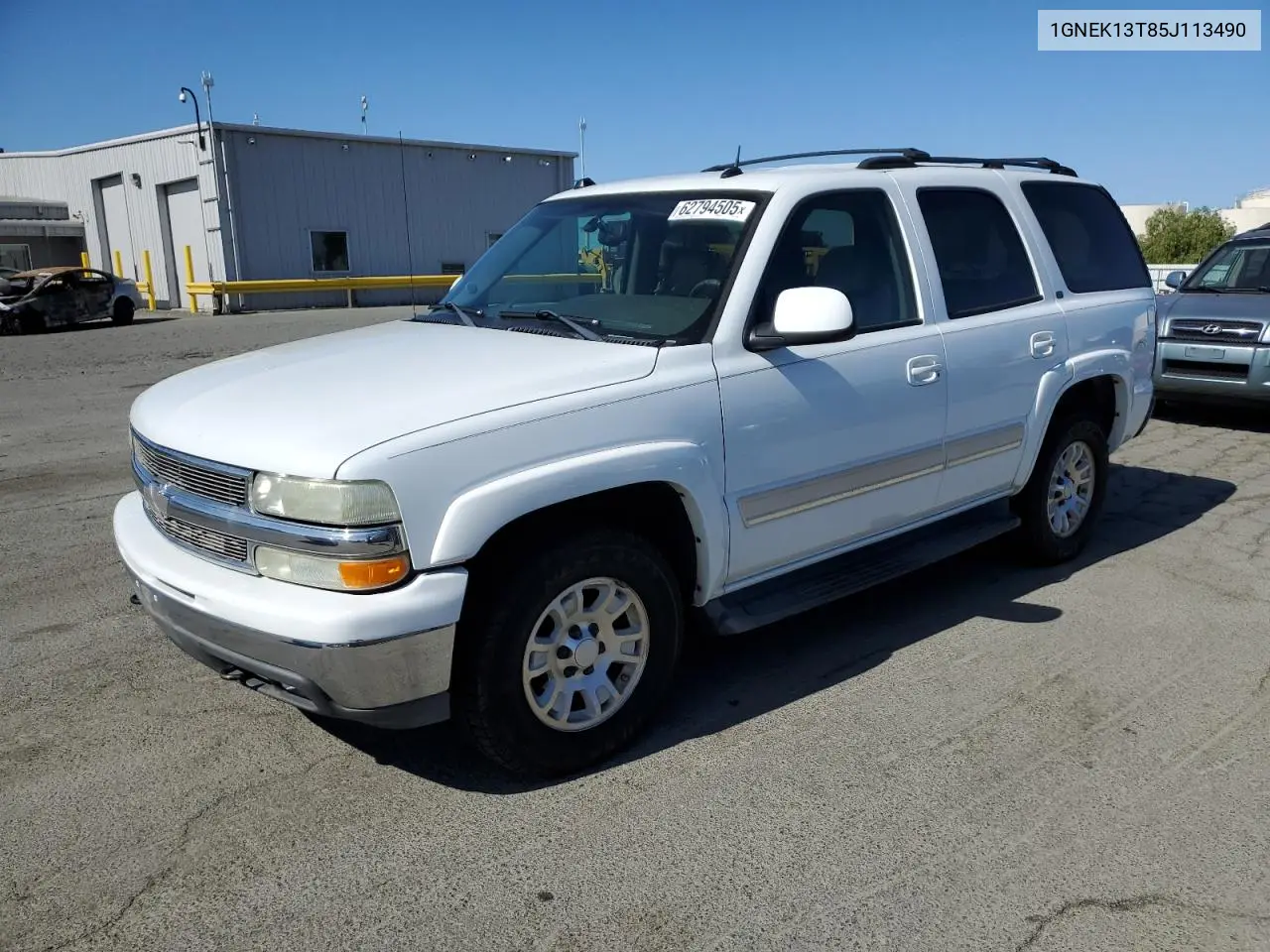 2005 Chevrolet Tahoe K1500 VIN: 1GNEK13T85J113490 Lot: 62794505