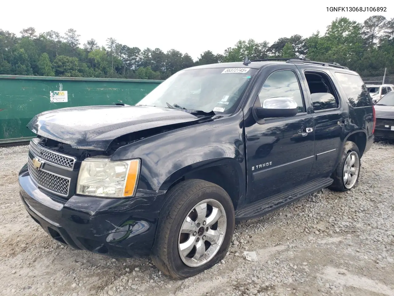 2008 Chevrolet Tahoe K1500 VIN: 1GNFK13068J106892 Lot: 56372745