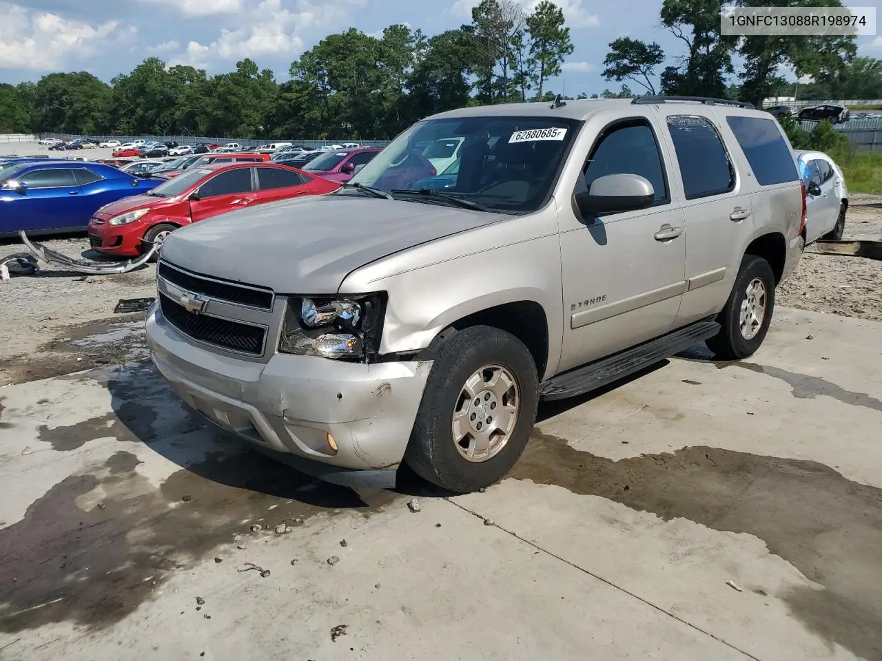 2008 Chevrolet Tahoe C1500 VIN: 1GNFC13088R198974 Lot: 62880685