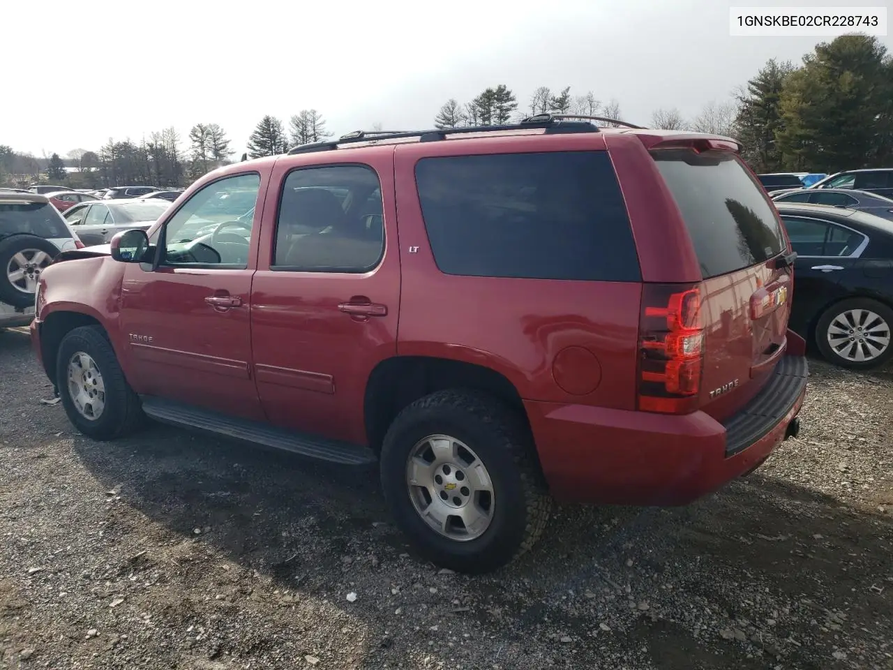 2012 Chevrolet Tahoe K1500 Lt VIN: 1GNSKBE02CR228743 Lot: 45352685