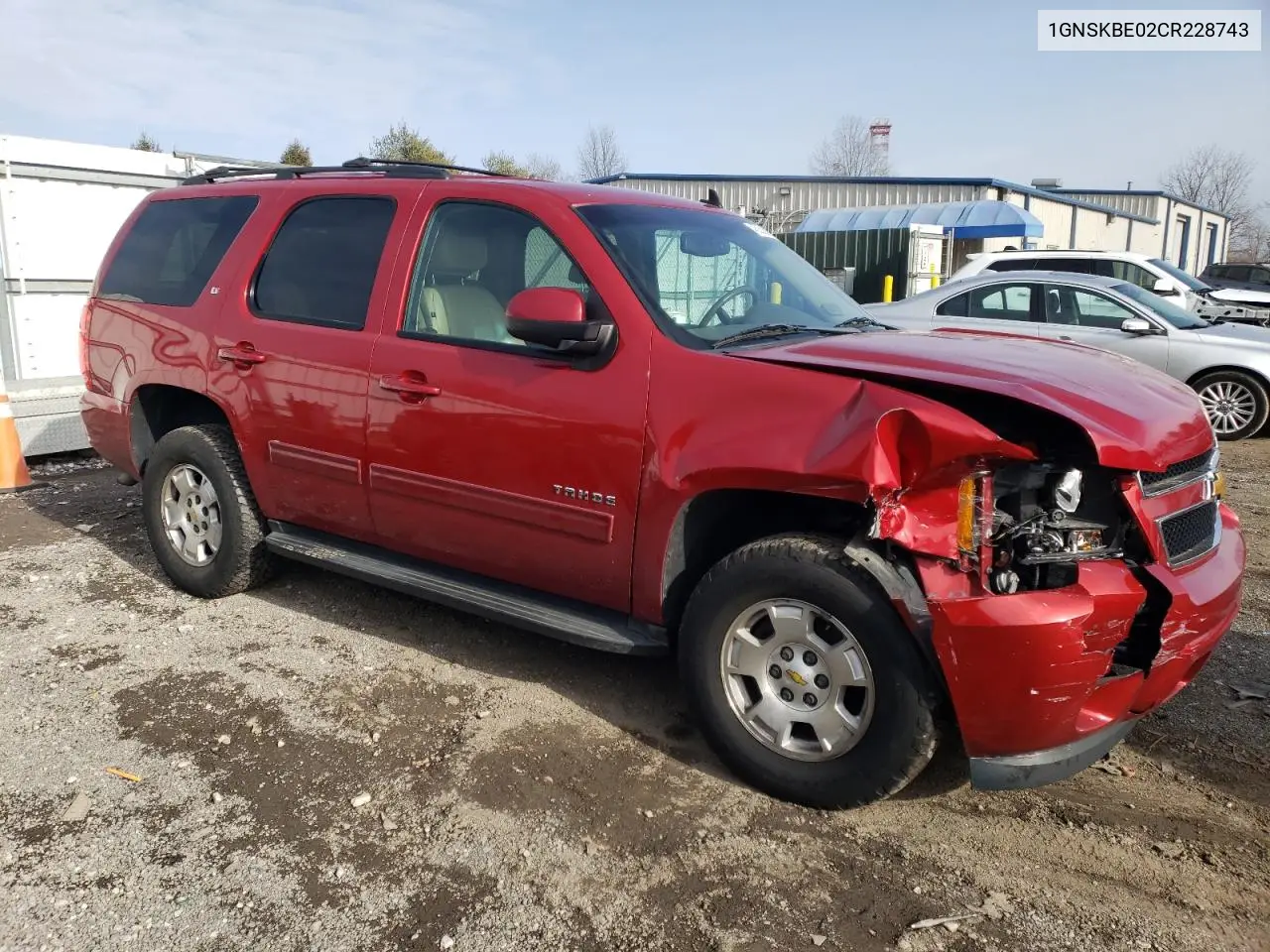2012 Chevrolet Tahoe K1500 Lt VIN: 1GNSKBE02CR228743 Lot: 45352685