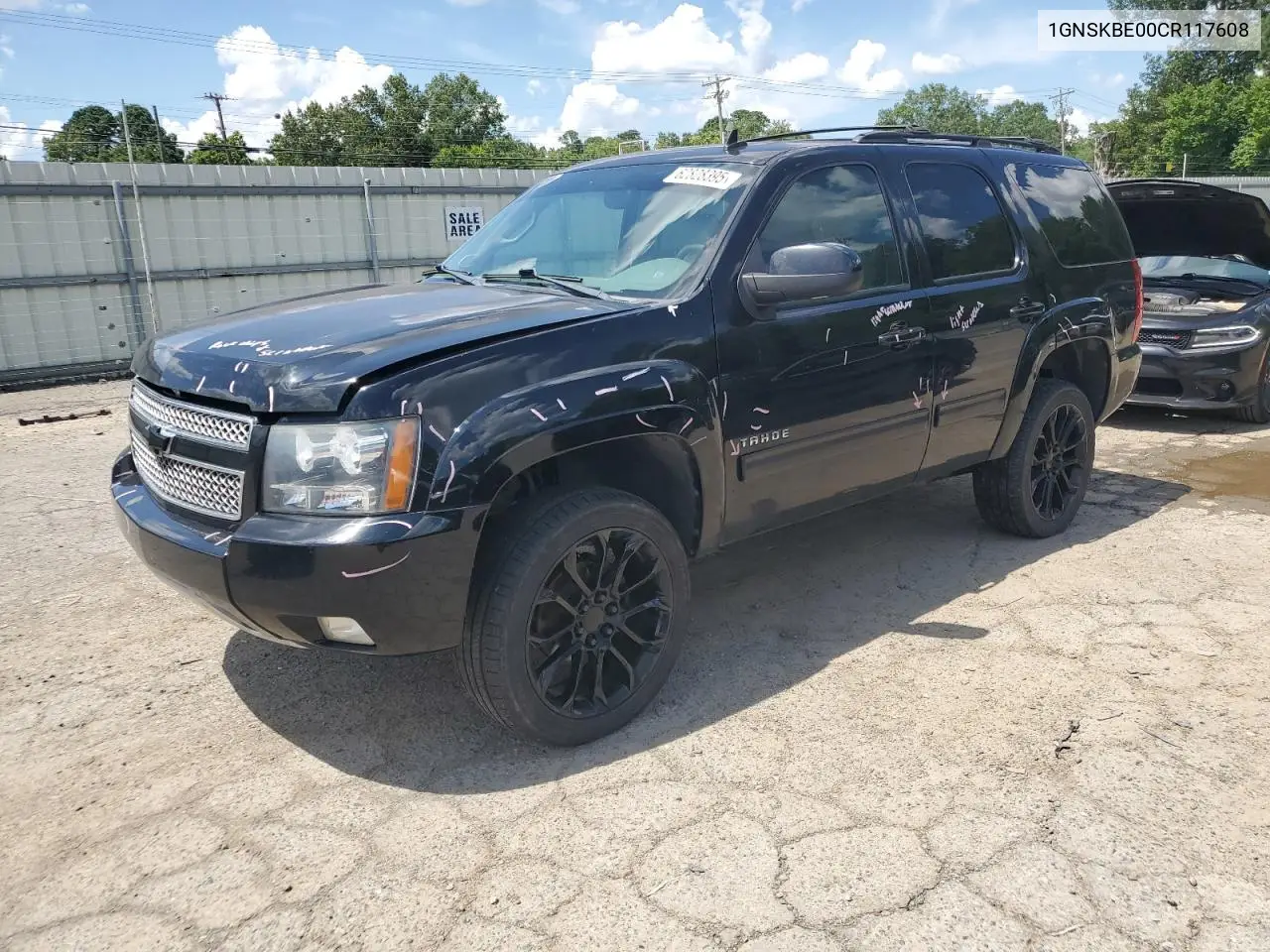 2012 Chevrolet Tahoe K1500 Lt VIN: 1GNSKBE00CR117608 Lot: 62828395