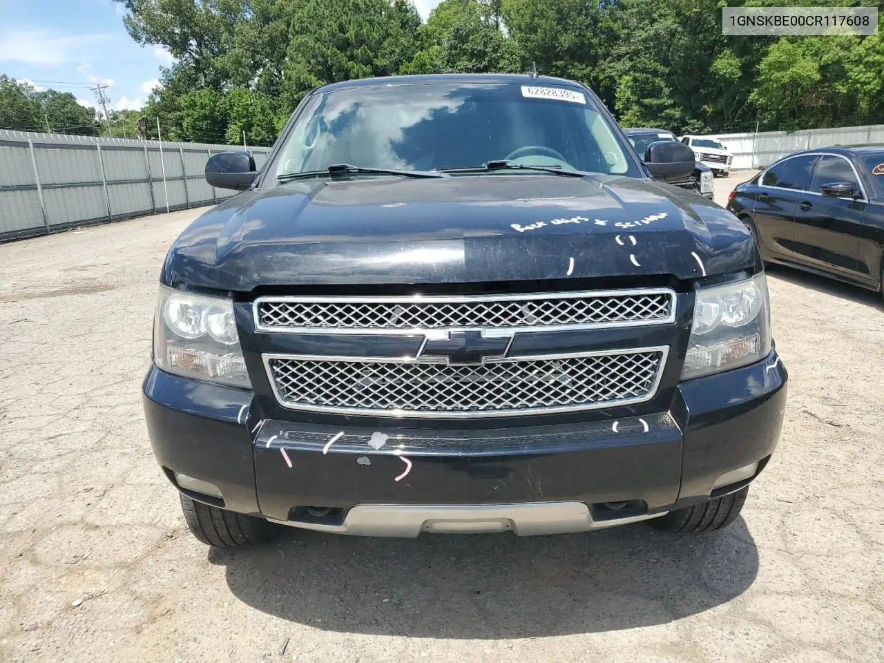 2012 Chevrolet Tahoe K1500 Lt VIN: 1GNSKBE00CR117608 Lot: 62828395