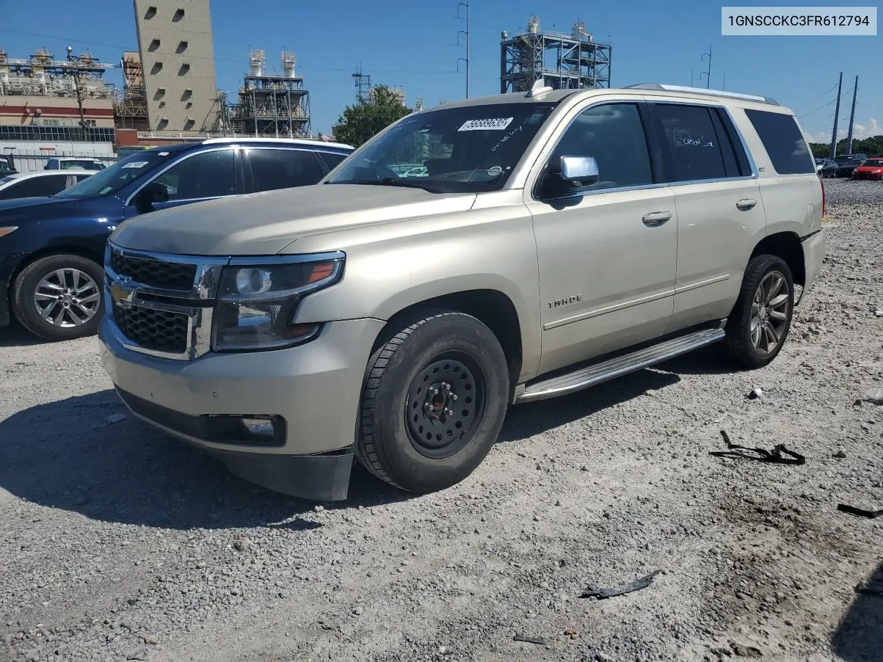 2015 Chevrolet Tahoe C1500 Ltz VIN: 1GNSCCKC3FR612794 Lot: 56589635