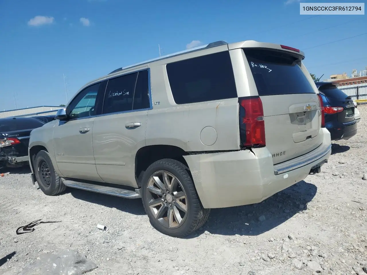 2015 Chevrolet Tahoe C1500 Ltz VIN: 1GNSCCKC3FR612794 Lot: 56589635