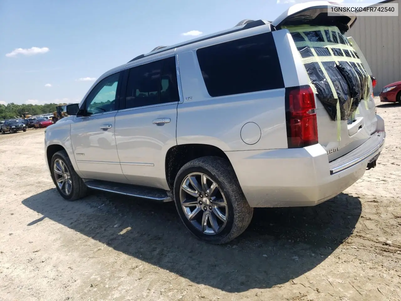 2015 Chevrolet Tahoe K1500 Ltz VIN: 1GNSKCKC4FR742540 Lot: 63321555