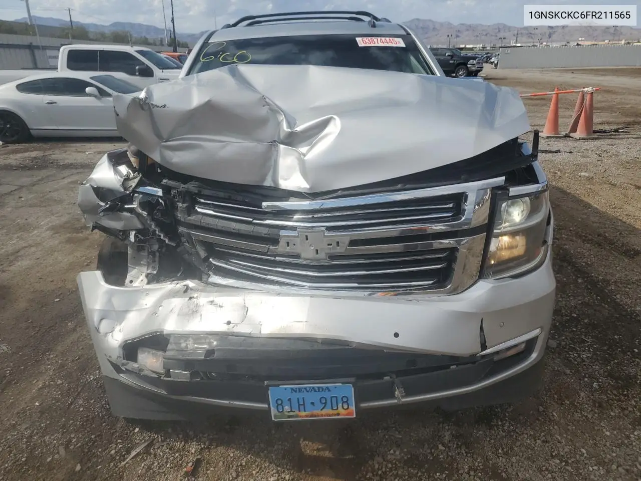 2015 Chevrolet Tahoe K1500 Ltz VIN: 1GNSKCKC6FR211565 Lot: 63874445