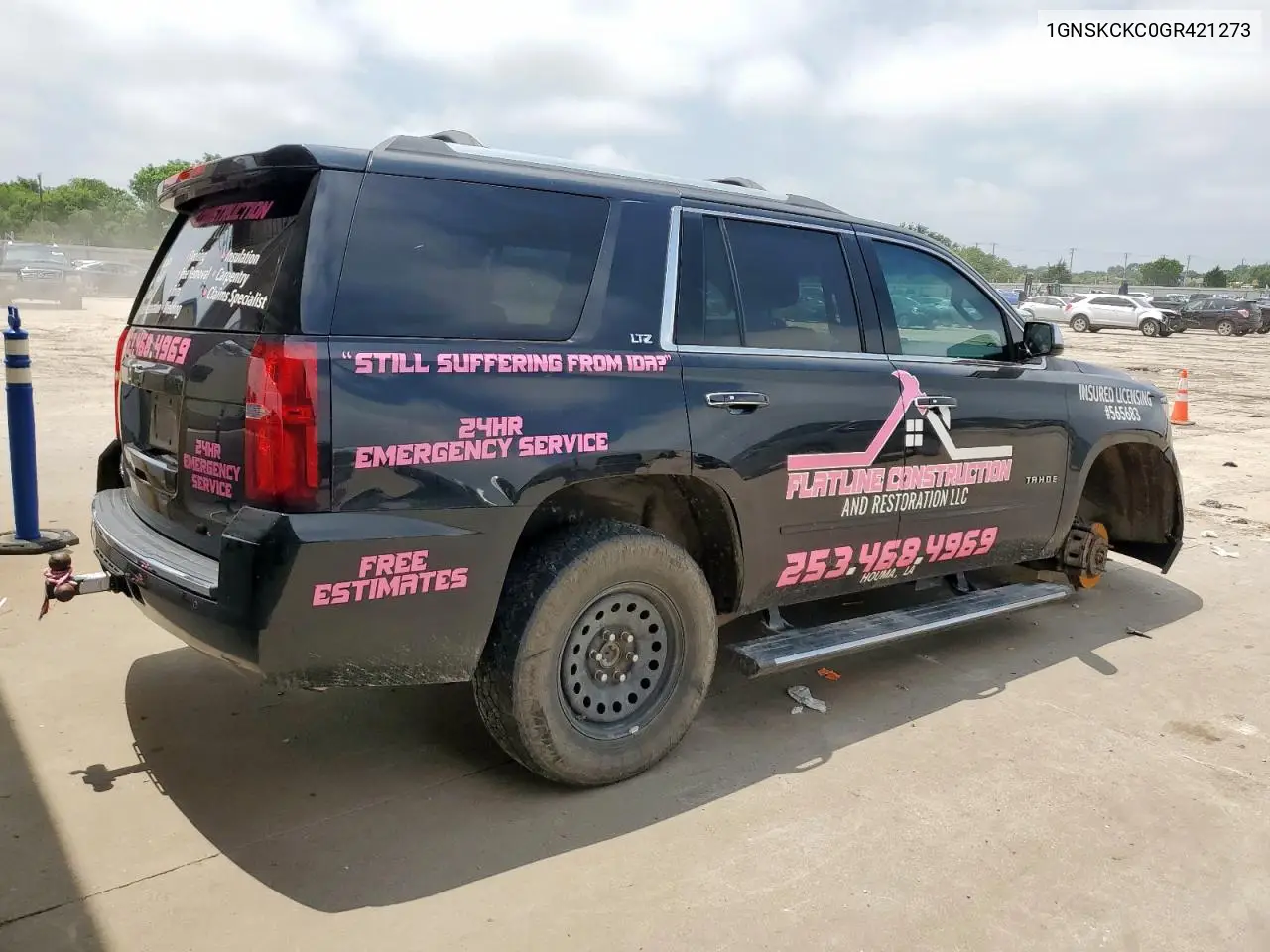 2016 Chevrolet Tahoe K1500 Ltz VIN: 1GNSKCKC0GR421273 Lot: 59402625