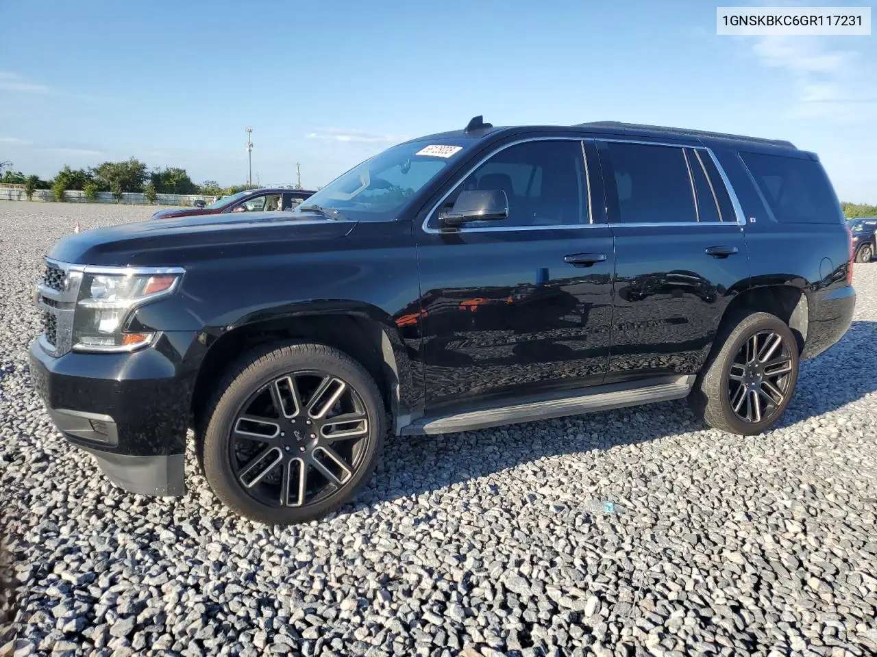 1gnskbkc6gr117231 1GNSKBKC6GR117231 2016 Chevrolet Tahoe K1500 Lt