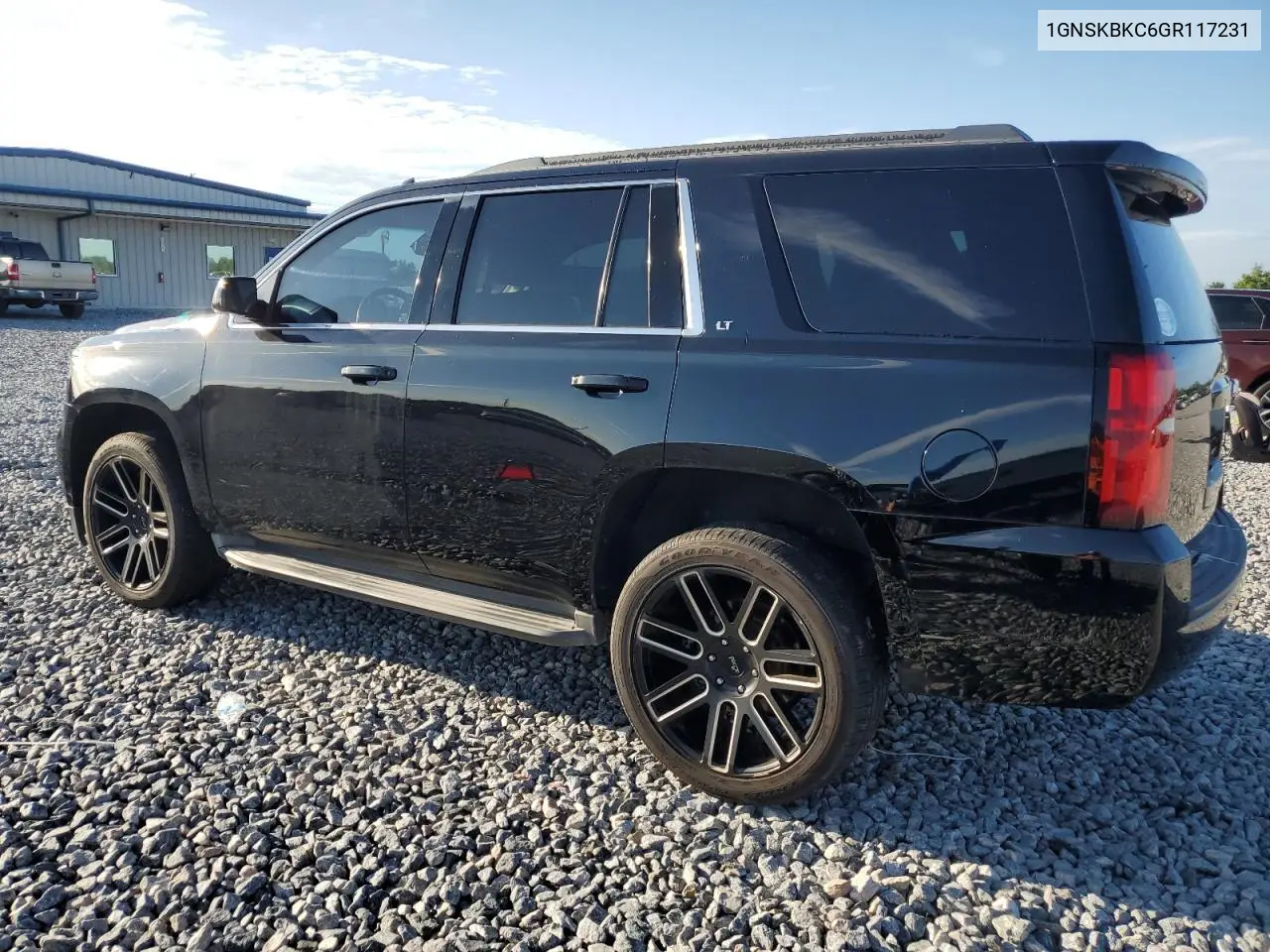 1gnskbkc6gr117231 1GNSKBKC6GR117231 2016 Chevrolet Tahoe K1500 Lt