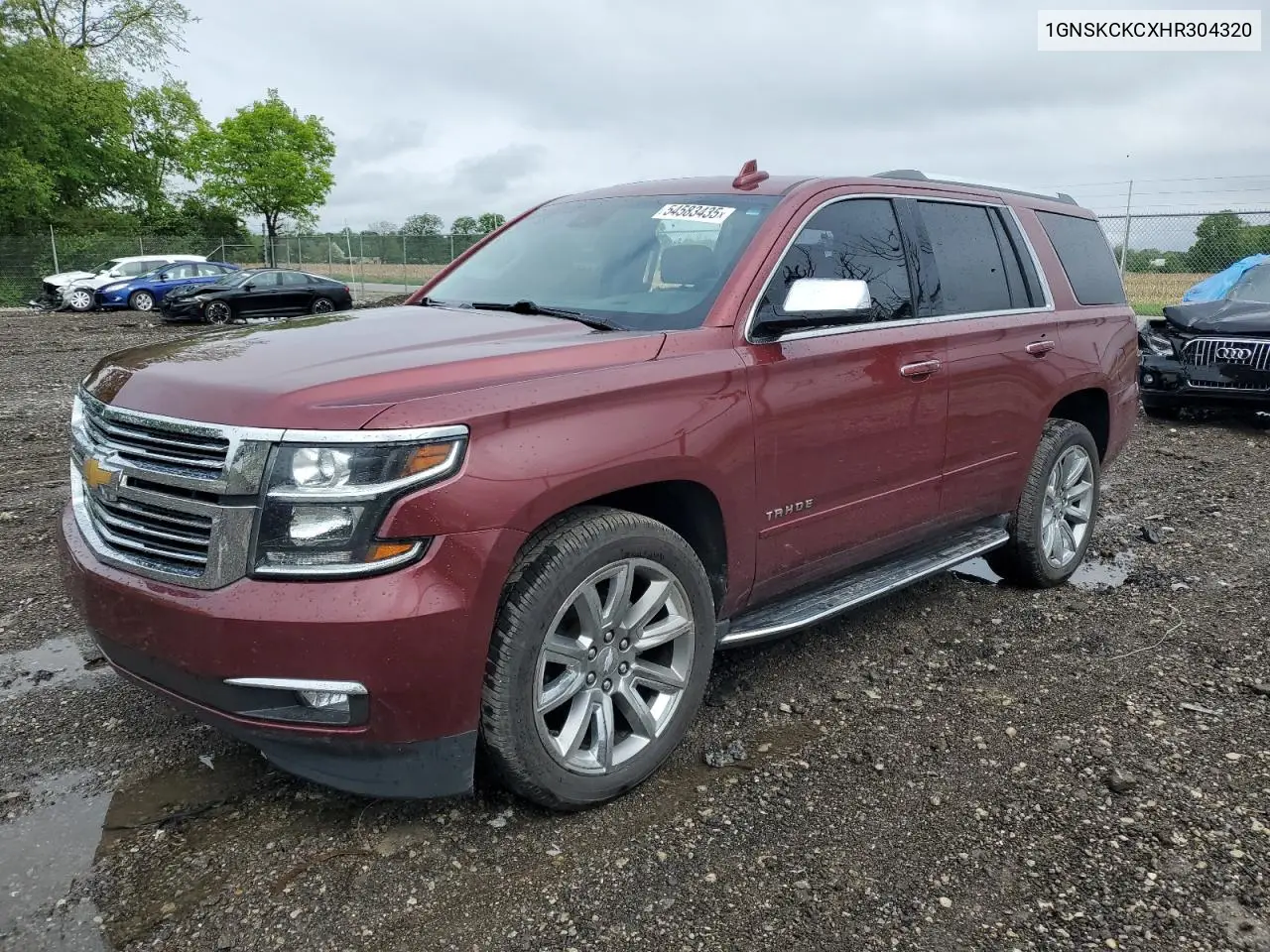 2017 Chevrolet Tahoe K1500 Premier VIN: 1GNSKCKCXHR304320 Lot: 54583435