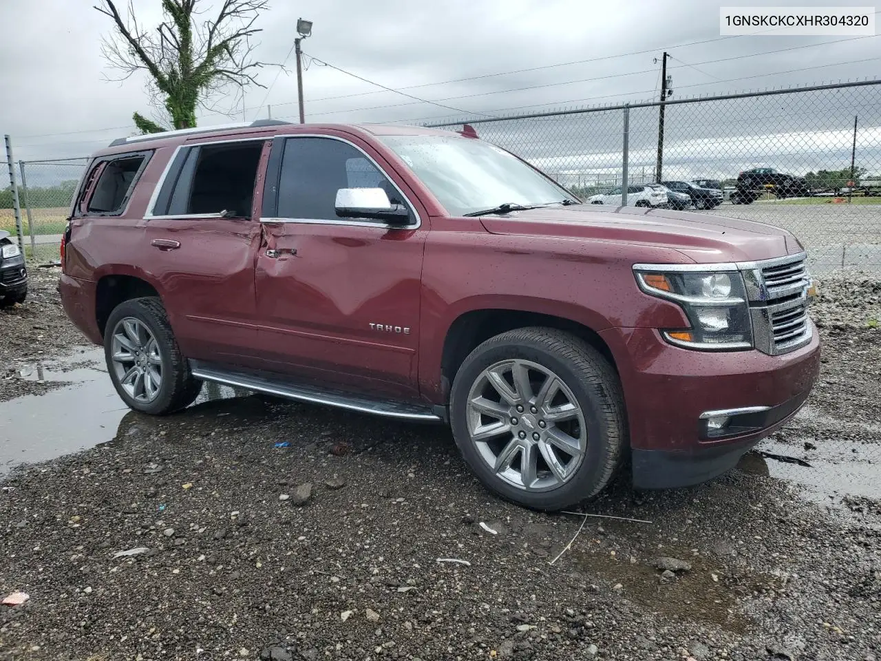 2017 Chevrolet Tahoe K1500 Premier VIN: 1GNSKCKCXHR304320 Lot: 54583435